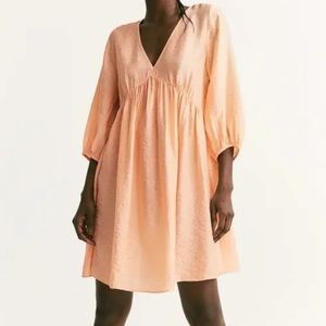 H&M Light Apricot V-Neck Dress
